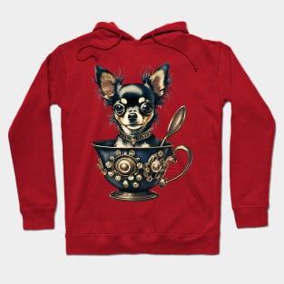 Steampunk Chihuahua in a tea cup Hoodie
